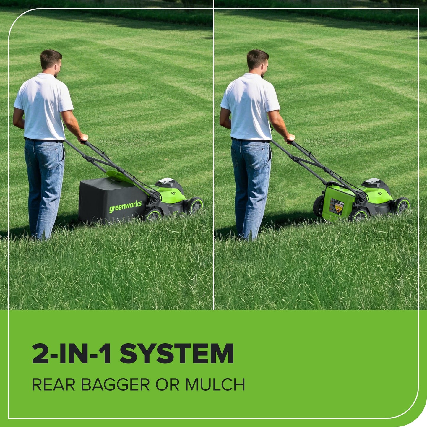 Greenworks 40V 17" Cordless Battery Brushless Push Lawn Mower w/ 4.0Ah Battery & Charger - 2552802