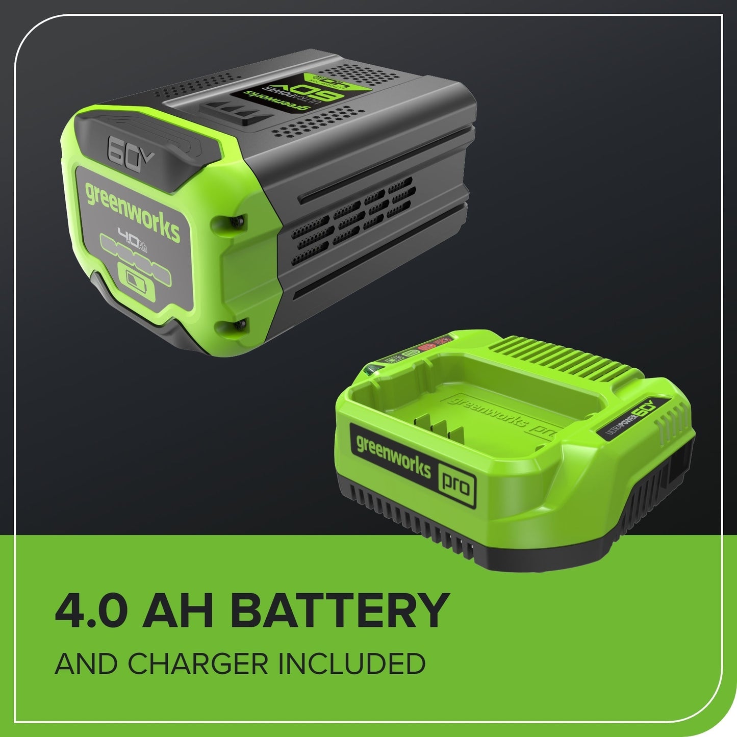 Greenworks 60V 17" Cordless Battery Push Lawn Mower w/ 4.0Ah Battery & Charger - 2553102