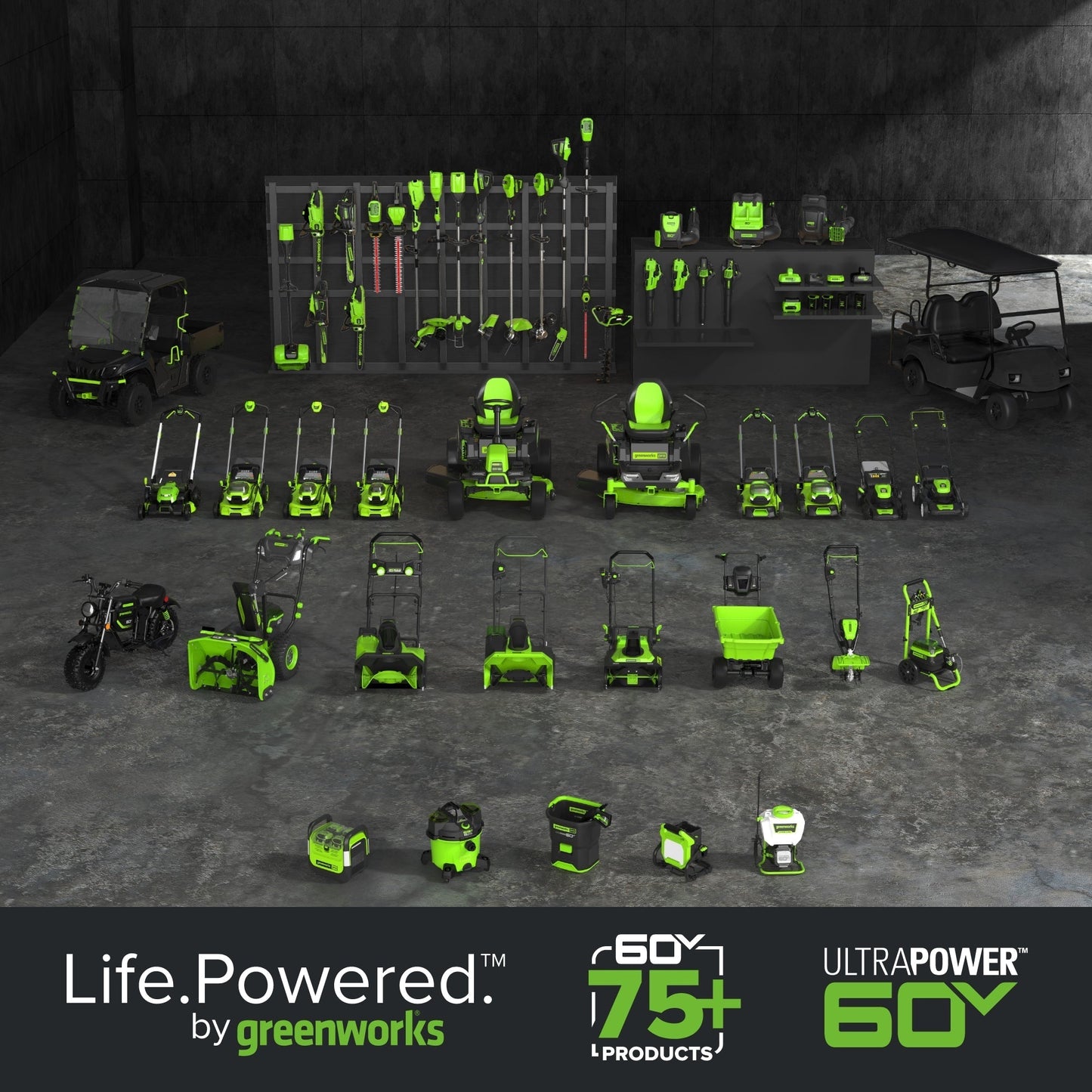 Greenworks 60V 17" Cordless Battery Push Lawn Mower w/ 4.0Ah Battery & Charger - 2553102