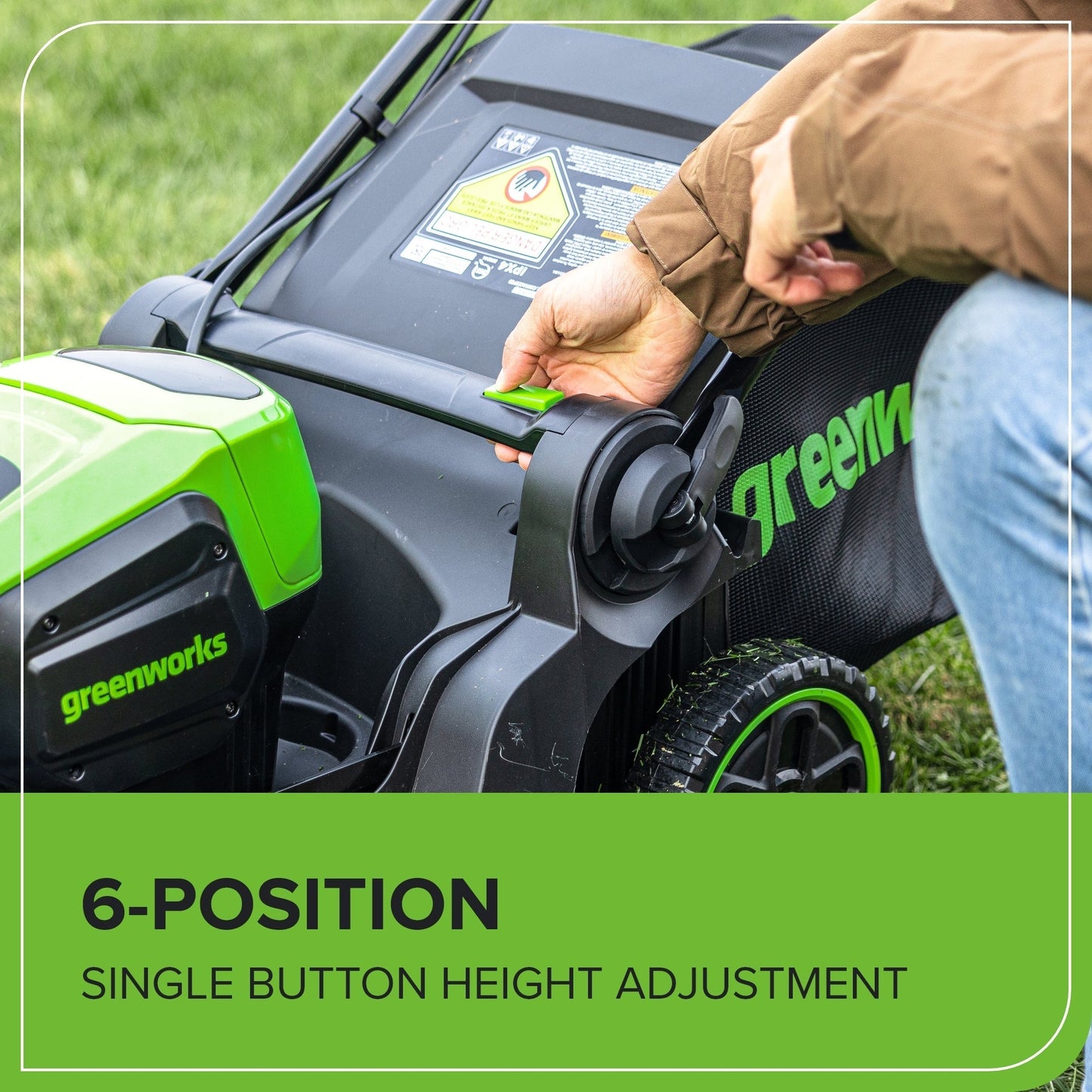 Greenworks 60V 17" Cordless Battery Push Lawn Mower w/ 4.0Ah Battery & Charger - 2553102