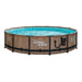 Summer Waves Natural Teak Elite 14' x 36" Round Frame Above Ground Swimming Pool - 255744