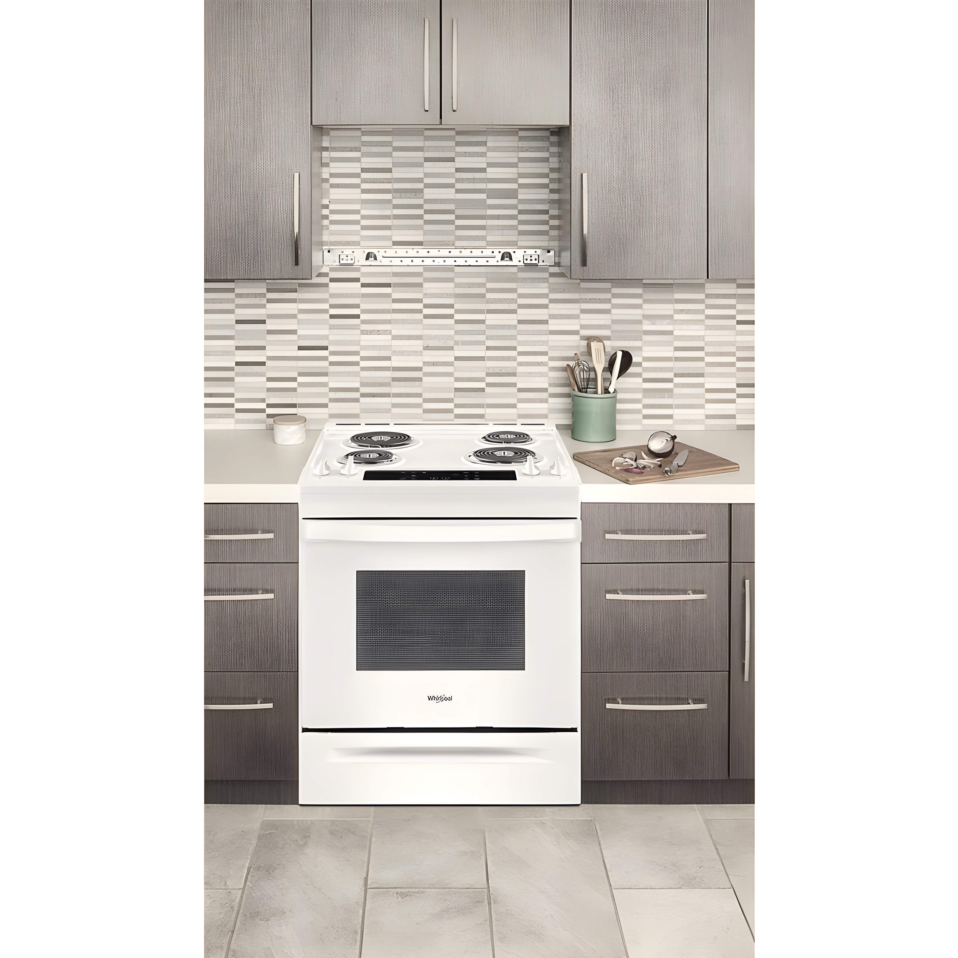 WHIRLPOOL WEC310S0LW 4.8 Cu. Ft. Whirlpool® Electric Range with Frozen Bake™ Technology - WEC310S0LW-KT