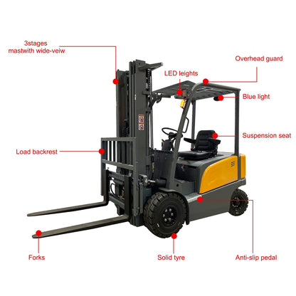 Apollolift 4-wheel Electric Forklift, Lithium  - A-4020