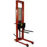 Wesco Industrial Products 1,000 lb. Standard Series Fork Stacker with 25" Forks and 64" Lift Height 260036