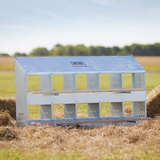 Brower 410B Galvanized Steel 10 Hole 50 Bird Nest Chicken Brooding Box 3 Pack - 265738