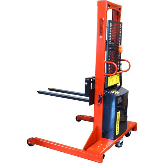 Wesco Industrial Products 2,000 lb. Hydraulic Power Lift Fork Stacker with 30" Forks and 64" Lift Height 261044