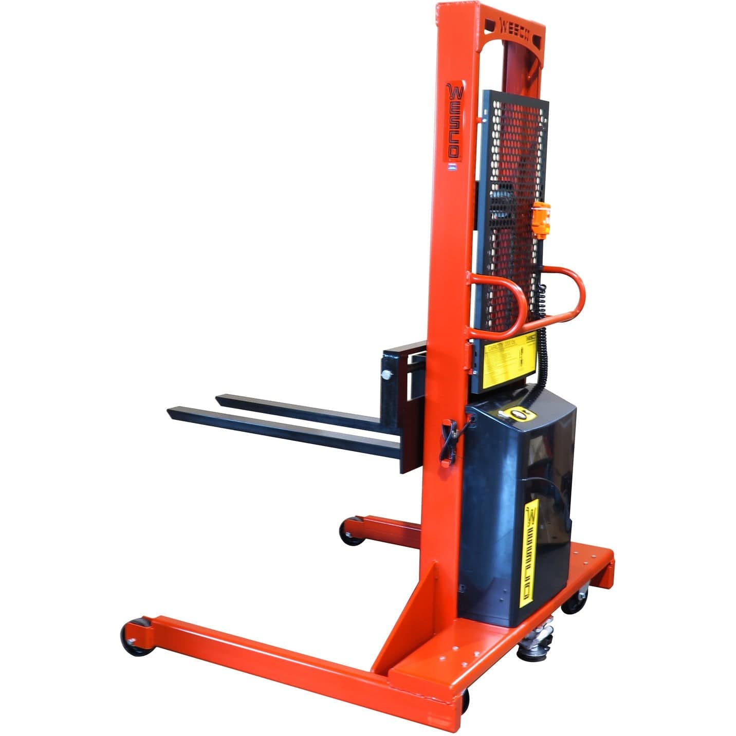 Wesco Industrial Products 2,000 lb. Power Lift Fork Stacker with 42" Forks and 76" Lift Height 261048