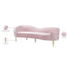 Meridian Furniture Ritz Contemporary Velvet Sofa in Pink - 659Pink-S