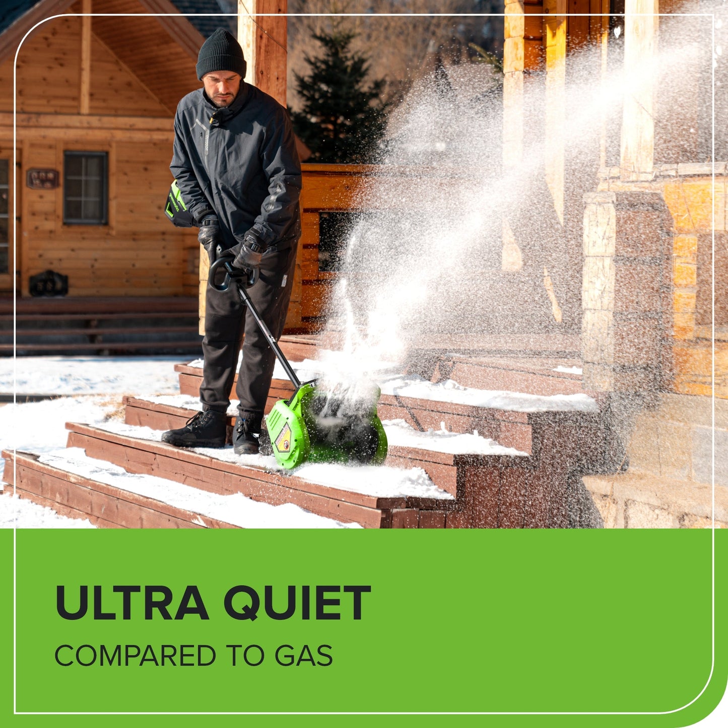 Greenworks 80V 12" Cordless Battery LED Snow Shovel w/ Directional Vanes, 2.5Ah Battery and Charger - 2618202