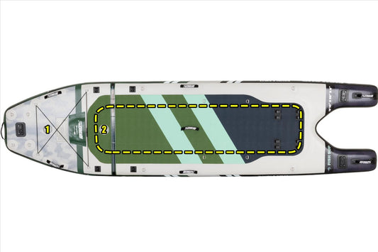 Sea Eagle FS1210K_FR 12'10" FishSUP 1210 Inflatable Fishing Paddleboard Swivel Seat Fishing Rig Package New - FS1210K_FR