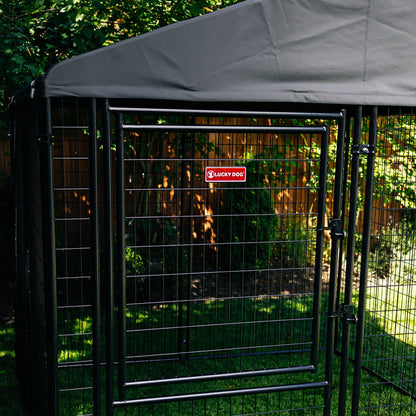 Lucky Dog STAY Series 8 x 8 x 6 Foot Roofed Steel Frame Executive Dog Kennel - 268968