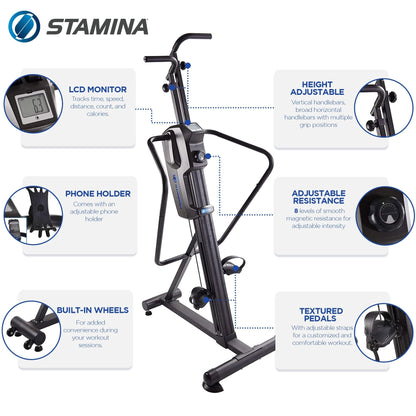 Stamina Products 55-2125 Cardio Climber Home Workout Fitness Exercise Machine - 271214