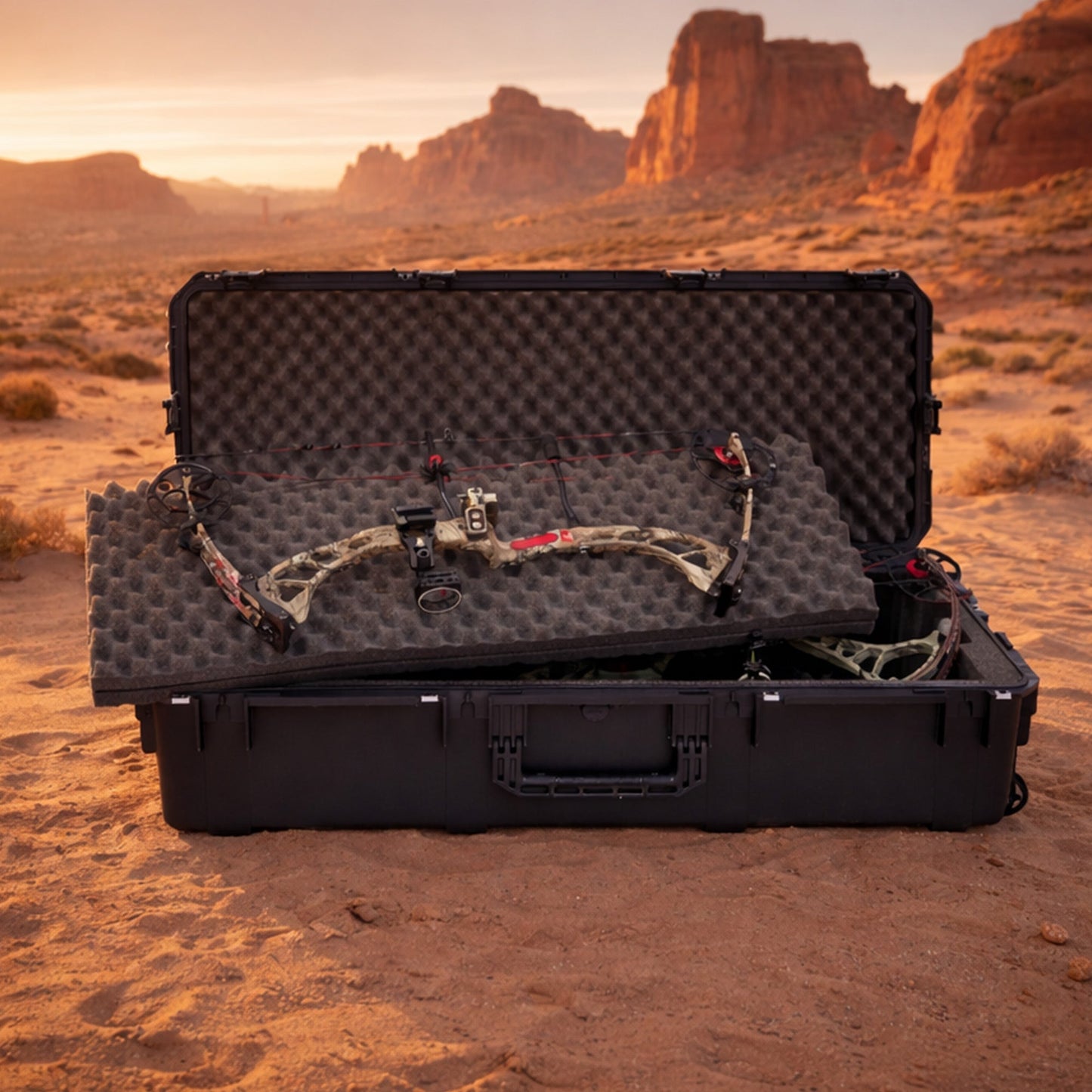 SKB Cases iSeries 3i-4414-10DB Large Double Bow Case with Hard Plastic Exterior - 429779
