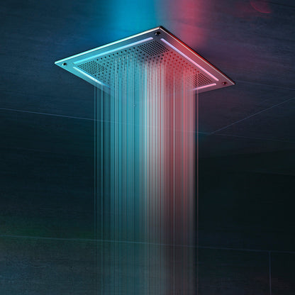 ThermaSol's HydroVive Shower Rain Head w/ Light & Sound