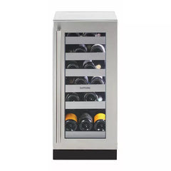 Sapphire Indoor 15" Single Zone Wine Refrigerator in Stainless Steel with Lock - SW15-SZ