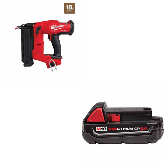 Milwaukee 2746-20 M18 FUEL 18Ga NAILER w/ FREE 48-11-1820 M18 2.0 Battery Pack - 719916
