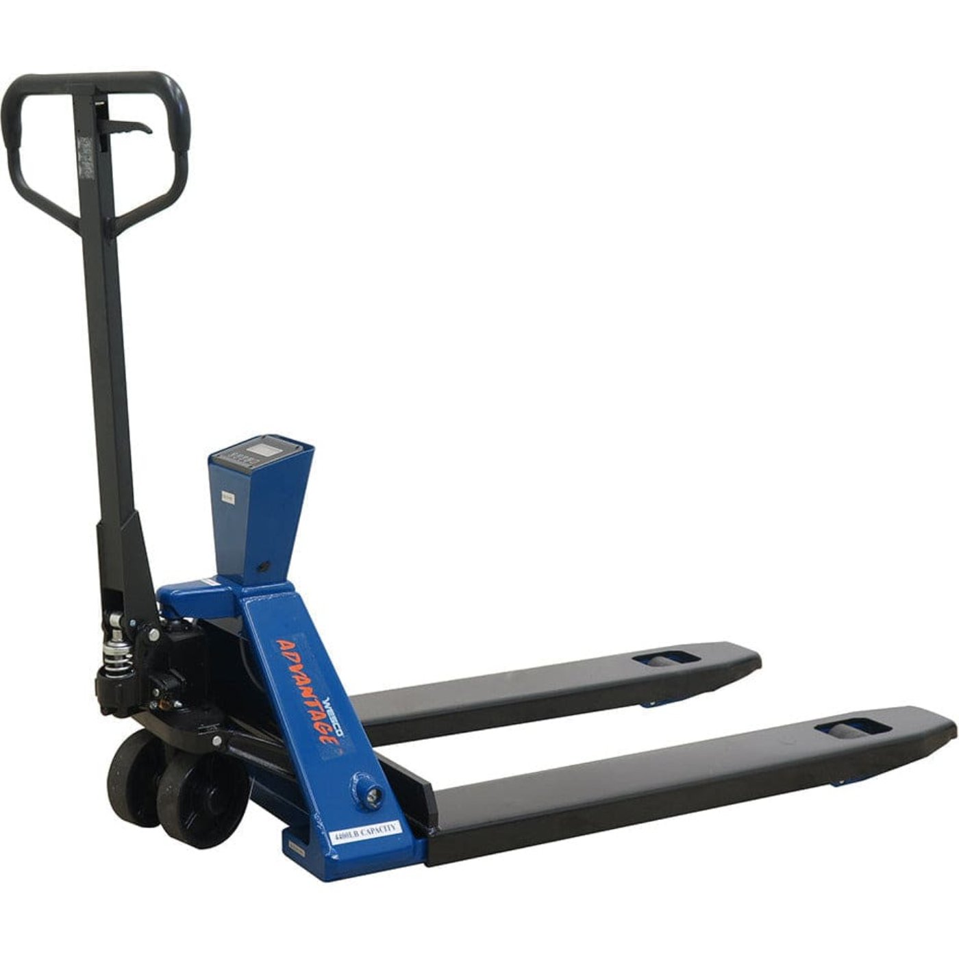 Wesco Industrial Products 274720 Advantage Pro-Max 4,400 lb. Battery Powered Scale Pallet Truck with 27" x 45" Forks