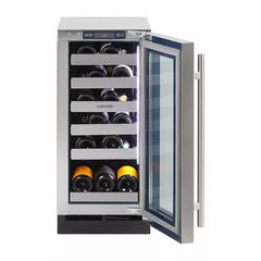 Sapphire Indoor 15" Single Zone Wine Refrigerator in Stainless Steel with Lock - SW15-SZ