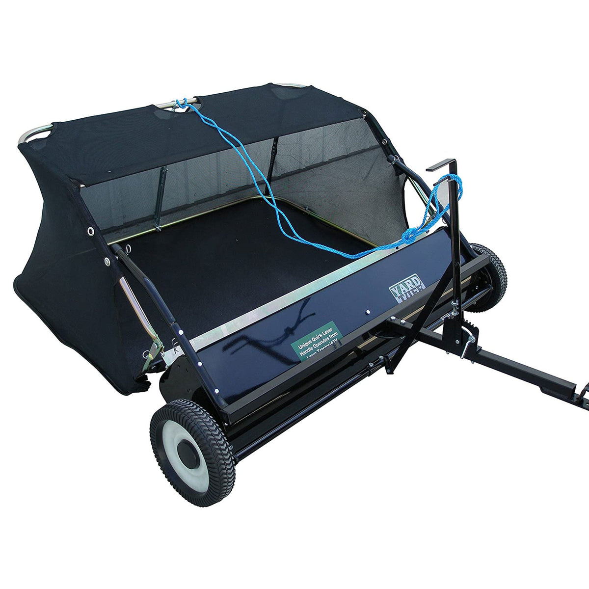 Yard Tuff 48" Quick Assembly Tow Style Lawn Sweeper for Debris and Leaves, Blue - 276312