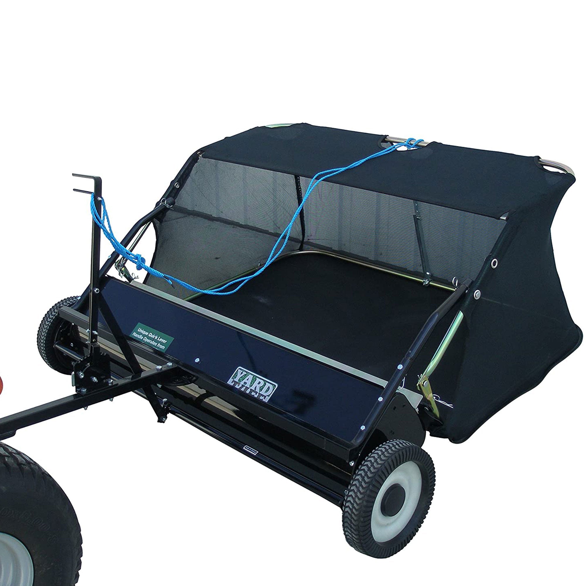 Yard Tuff 48" Quick Assembly Tow Style Lawn Sweeper for Debris and Leaves, Blue - 276312