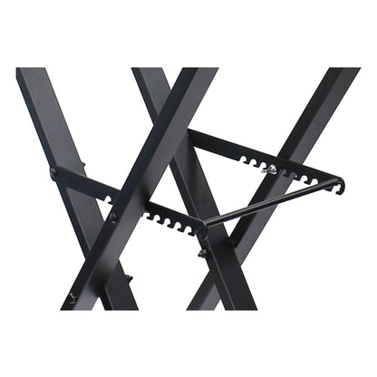 Odyssey Case 2 Tier DJ X Stand Combo Pack with Mic Boom & Top Shelf, Black - 404219