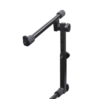 Odyssey Case 2 Tier DJ X Stand Combo Pack with Mic Boom & Top Shelf, Black - 404219