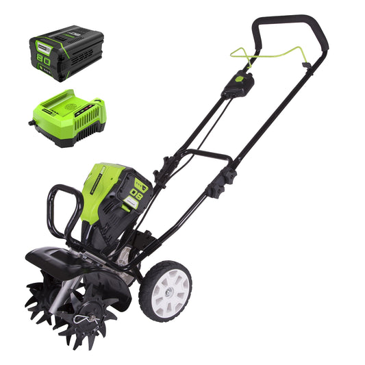 Greenworks 80V 10" Brushless Cultivator / Tiller w/ 2.0Ah Battery & Charger - 2800302