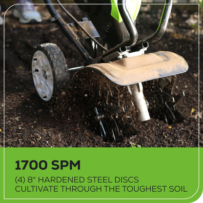 Greenworks 80V 10" Brushless Cultivator / Tiller w/ 2.0Ah Battery & Charger - 2800302