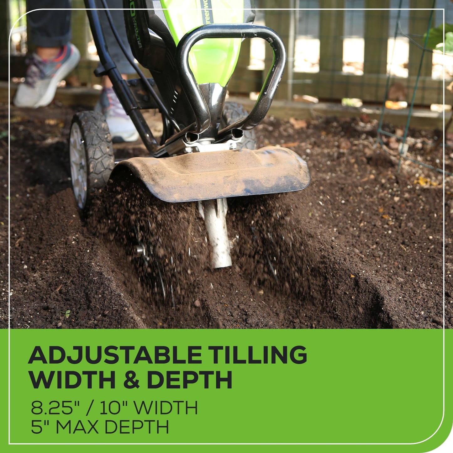 Greenworks 80V 10" Brushless Cultivator / Tiller w/ 2.0Ah Battery & Charger - 2800302