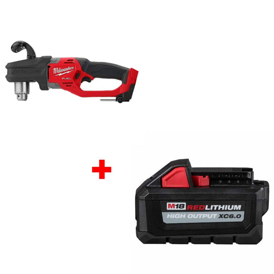 Milwaukee 2807-20 M18 FUEL 1/2" Angle Drill w/ FREE 48-11-1865 M18 Battery Pack - 713110