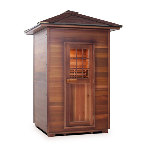 Enlighten Sauna Saunaterra Dry Traditional Moonlight 2 Person Outdoor Sauna - T-16376