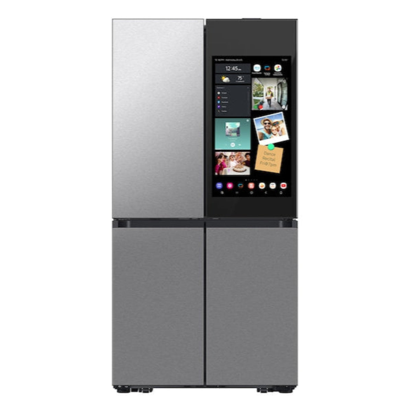 SAMSUNG Bespoke 36" 23 cu. ft. Counter Depth 4-Door Flex Refrigerator with AI Family Hub+ & AI Vision Inside in Stainless Steel - RF23DB9900QDAA