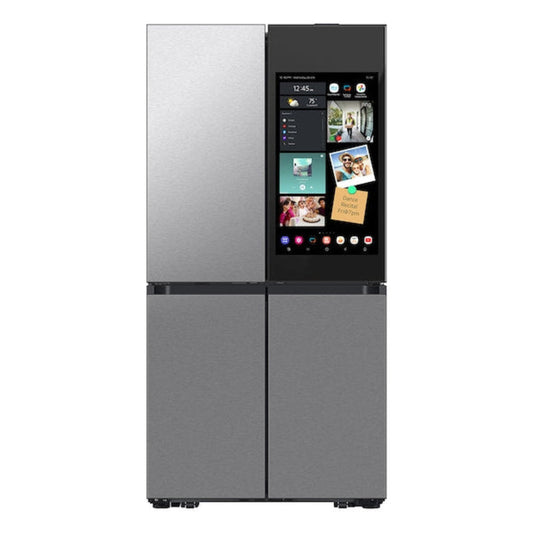 SAMSUNG Bespoke 36" 29 cu. ft. Standard Depth 4-Door Flex Refrigerator with AI Family Hub+ & AI Vision Inside in Stainless Steel - RF29DB9900QDAA