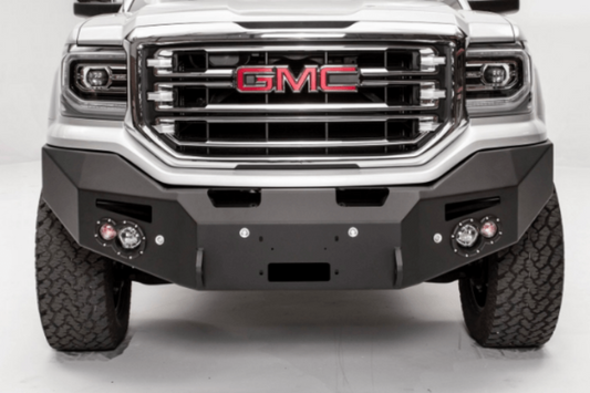 Fab Fours GS16-F3951-1 GMC Sierra 1500 2016-2018 Premium Front Bumper Sensor Winch Ready No Guard