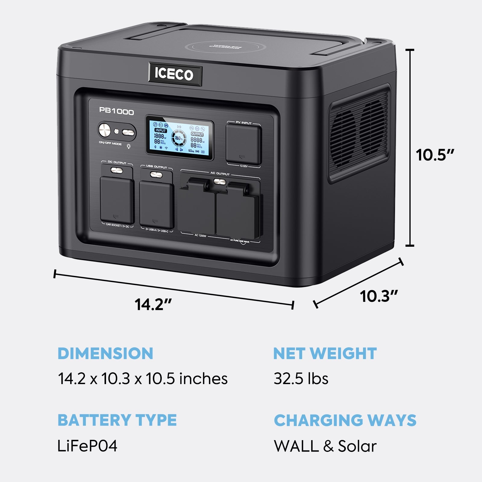 47.5QT VL45 Portable Fridge With PB1000 Power Station