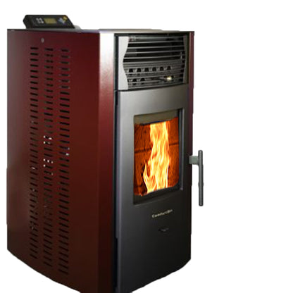 ComfortBilt HP50 2,200 sq. ft. Pellet Stove Auto Ignition 47 lb Hopper Burgundy New - HP50B