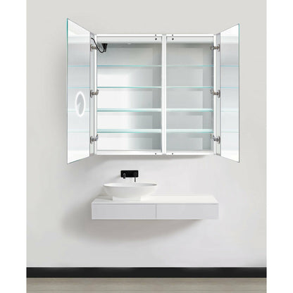 Krugg Svange 4242L 42″ X 42″ LED Medicine Cabinet with Dimmer & Defogger SVANGE4242L