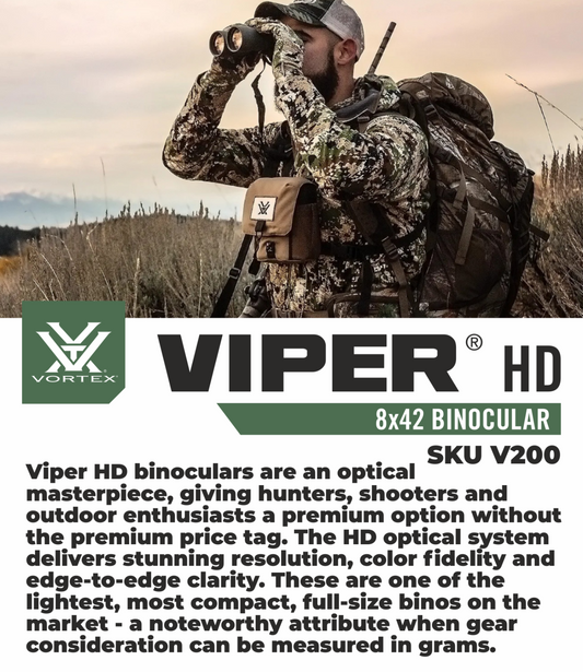 Vortex Optics Viper HD 8x42 Roof Prism Binocular - V200