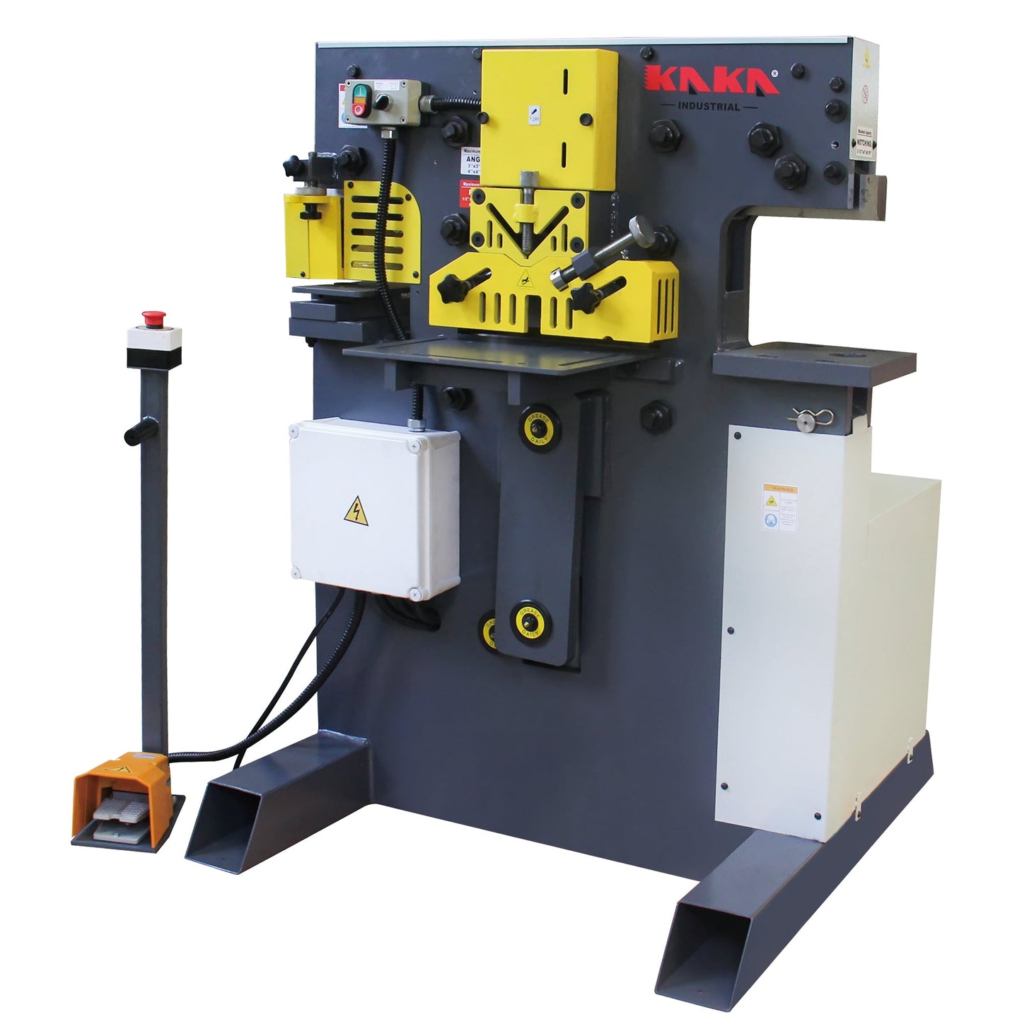 Kaka Industrial M-60, 60 Ton multi-function Metal Ironworker Punch Shear Notcher Brake 220V 3 phase - 181112V220