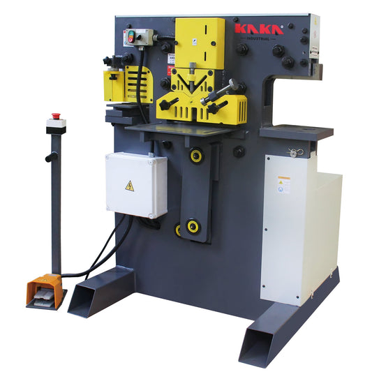 Kaka Industrial M-60, 60 Ton multi-function Metal Ironworker Punch Shear Notcher Brake 220V 3 phase - 181112V220