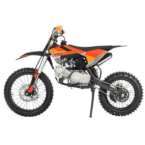 X-PRO X19 125cc Dirt Bike with 4-Speed Semi-Automatic Transmission, Kick Start, Big 17"/14" Tires! Zongshen Brand Engine - DB-K020-Black