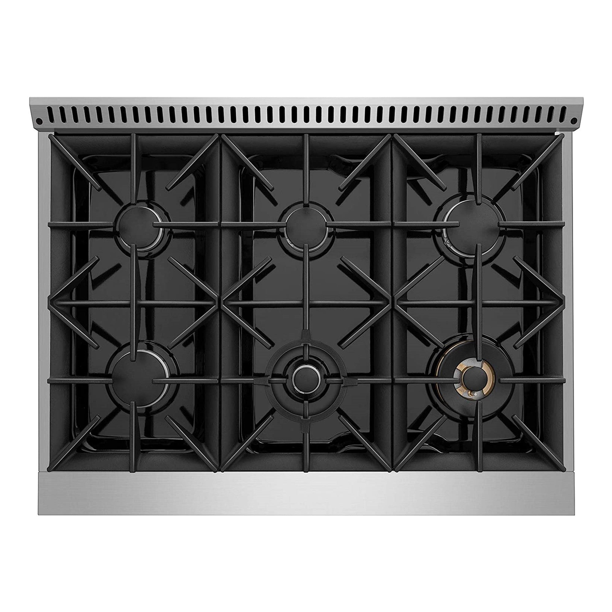 Combo Awoco 36” Freestanding 6 Burners Range with 36'' RH-WT-36 Wall Mount Range Hood - JK36A1-T-NG+RH-WT-36