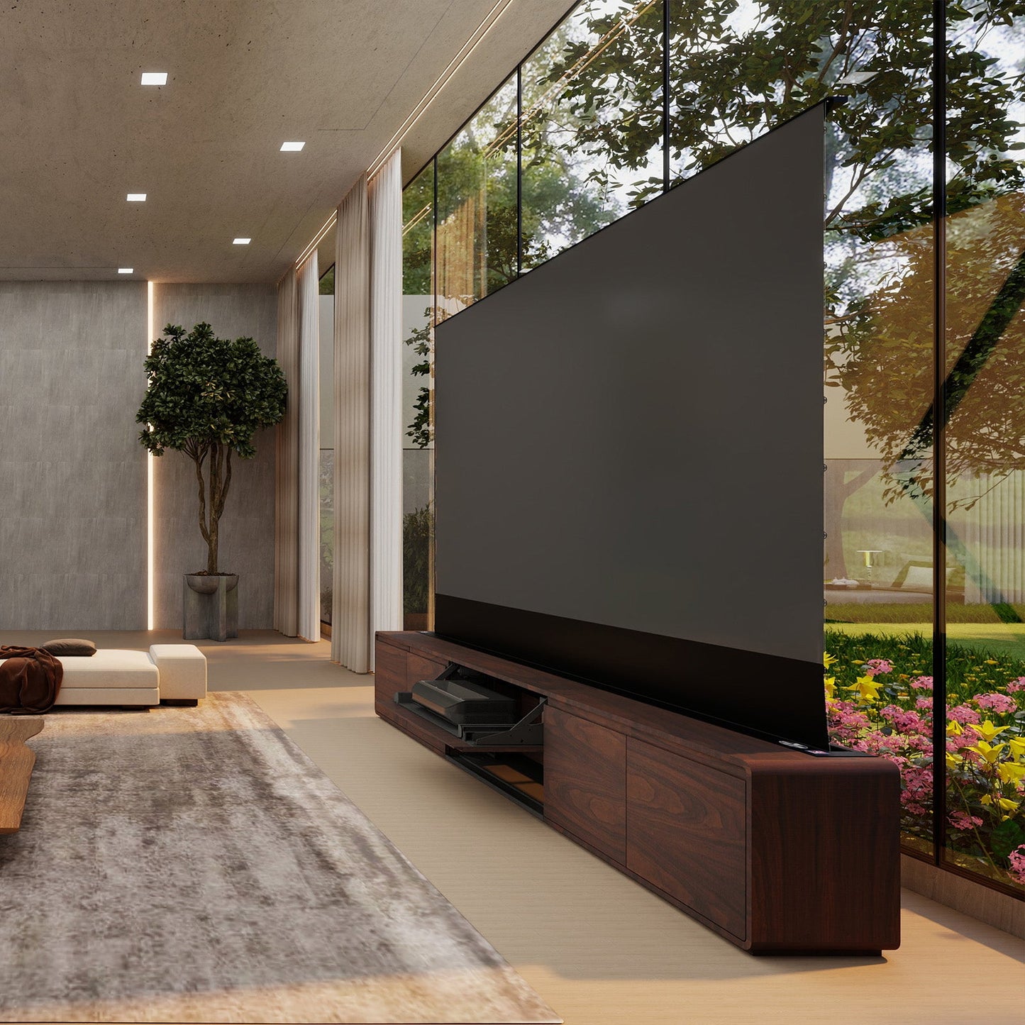 VIVIDSTORM Motorized Laser TV Cabinet Vienna - VC12VN100N