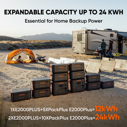 Jackery Explorer 2000 Plus / +2 Solar Saga 200W Solar Panels