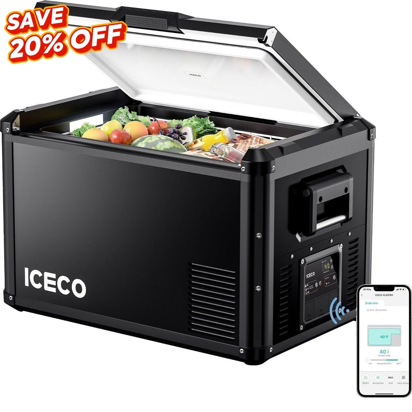 ICECO47.5QT VL45ProS Single Zone Portable Fridge Freezer -