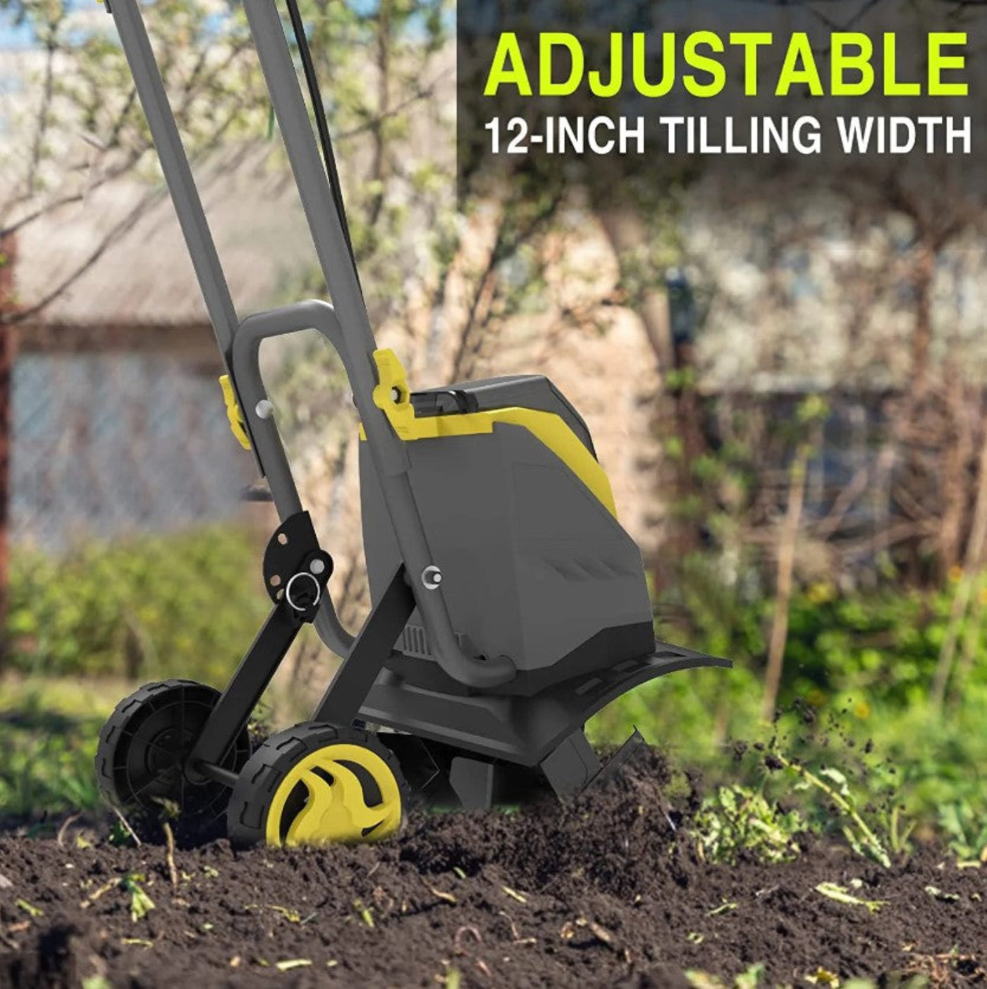 Powersmart Cordless Garden Tiller/Cultivator 40V 12 Inch (2) 4.0Ah Battery and Charger New - PS76221A