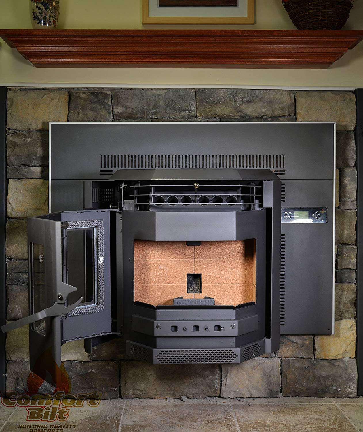 ComfortBilt HP22I 2,800 sq. ft. Pellet Stove Fireplace Insert 47 lb Hopper Capacity Black New