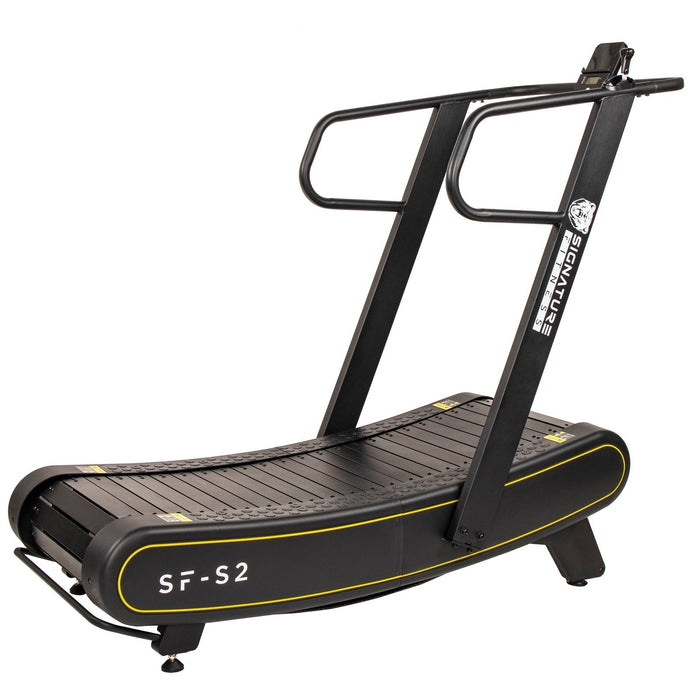 Signature Fitness Sprint Demon - Motorless Curved Sprint Treadmill with Adjustable Levels of Resistance - Drastically Increases Intensity of Running and Walking - SF-S2