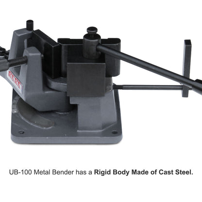 KAKA Industrial UB-100 Heavy-Duty Metal Bender, High Precision Hot and Cold Strip Steel, Flat Steel, Round Steel Metal Bender