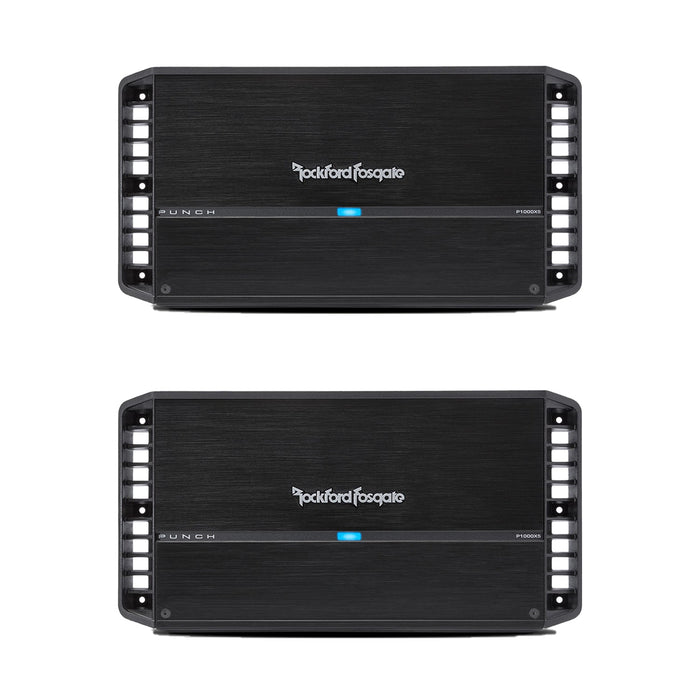 Rockford Fosgate P1000X5 Punch 1,000W Class BD 5 Channel Car Amplifier 2 Pack - 194051